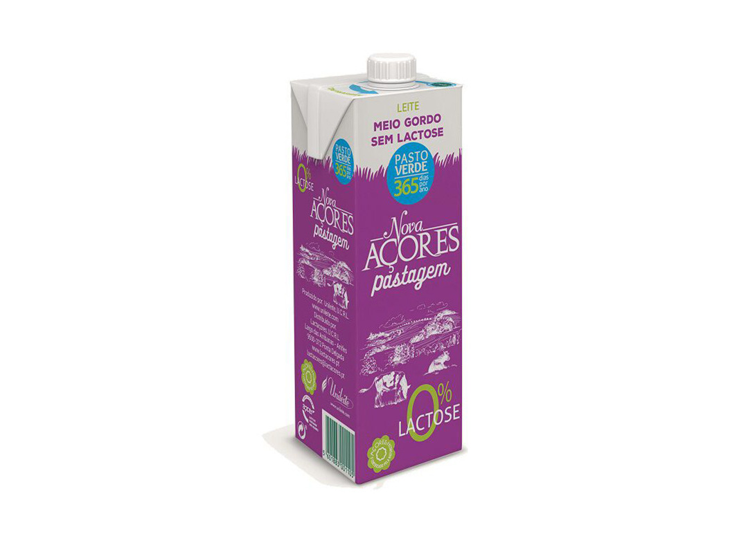 LEITE NOVA AÇORES PASTAGEM MEIO GORDO SEM LACTOSE 1L