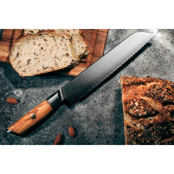 Couteau Fukito Olive Damas modèle Pain 21cm Fukito