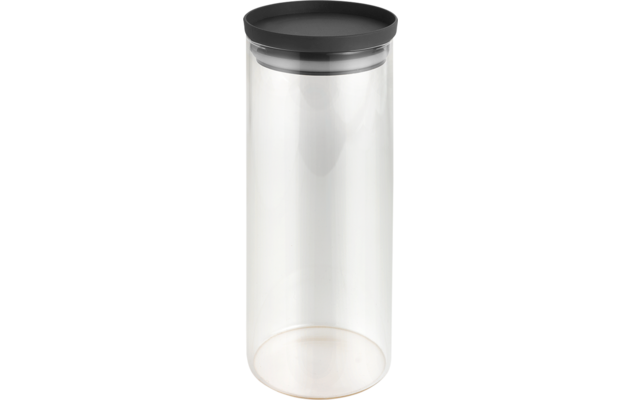 Metaltex  Aroma Line Vorratsdosen rund aus Glas mit Silikondeckel