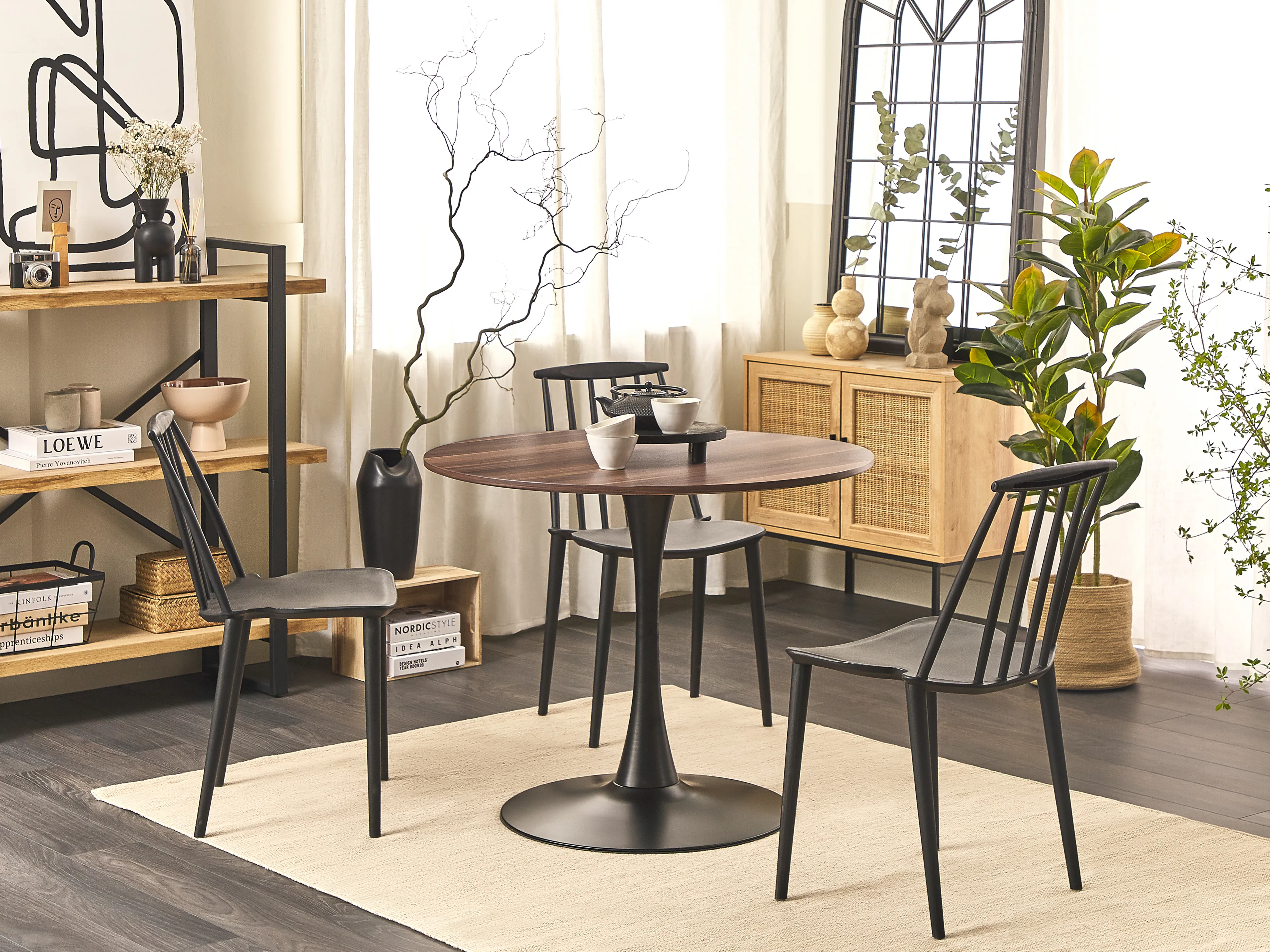 Eettafel BOCA Donkerbruin 90 cm 90 cm