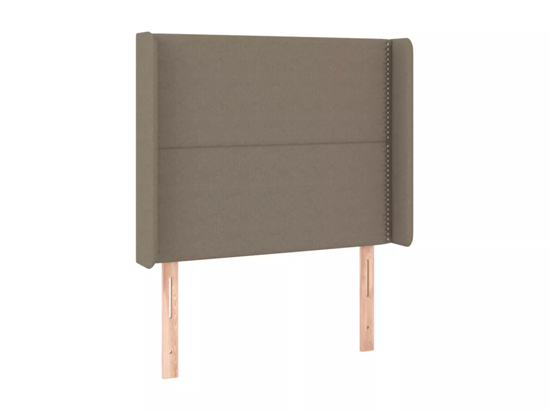 Sommier tapissier avec matelas et LED Taupe 90x190 cm Tissu
