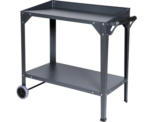 Plantenwagen op wielen 95 x 55 x 74/81 cm antraciet