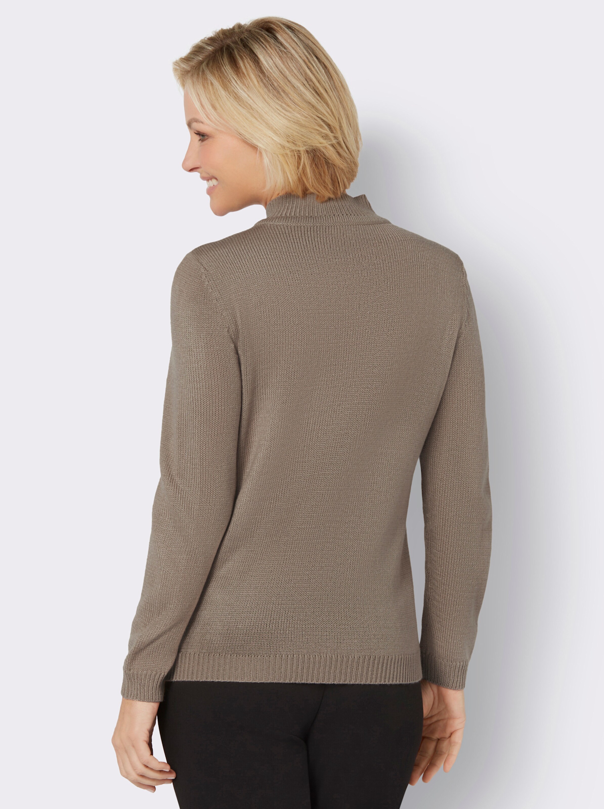Stehkragen-Pullover