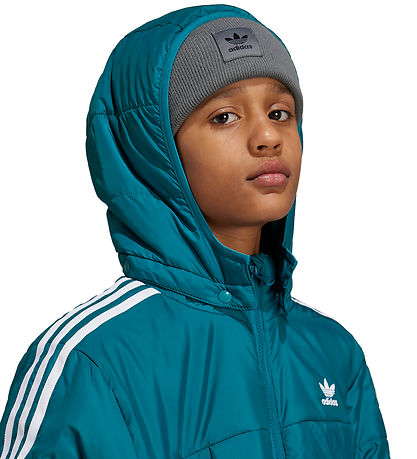 adidas Originals Dynejakke - Petroleum m. Hvid