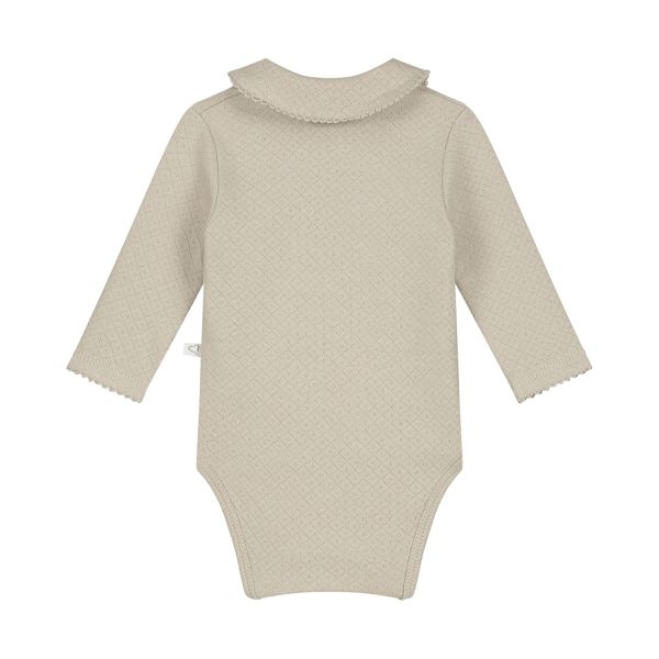 Mats & Merthe Charlotte Overslagromper Lange Mouw Off White 1 Mnd