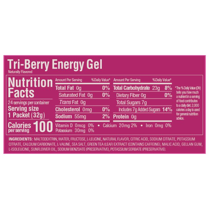 GU Energy Unisex Energi Gel Caffeine (Tri-Berry)