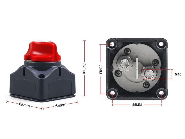 Swaytronic Batterie-Trennschalter 300A Batterie-Trennschalter mit M10 Anschluss