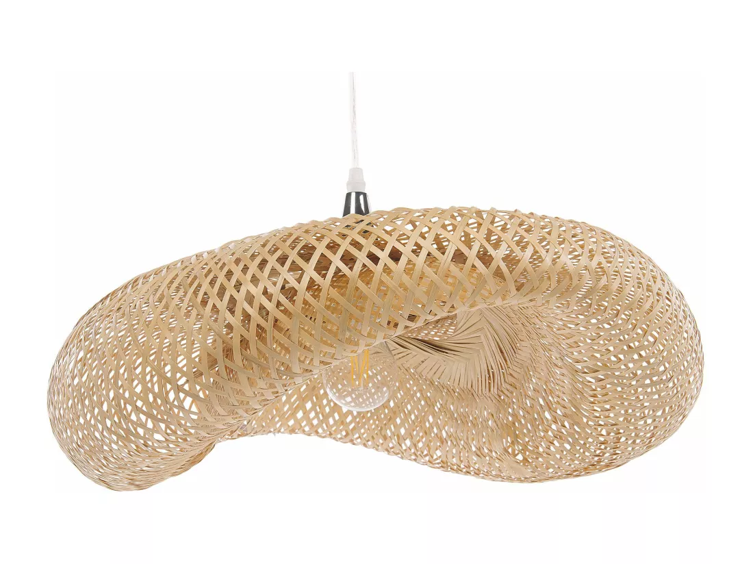 Lampe suspension BOYNE Bambou Marron clair