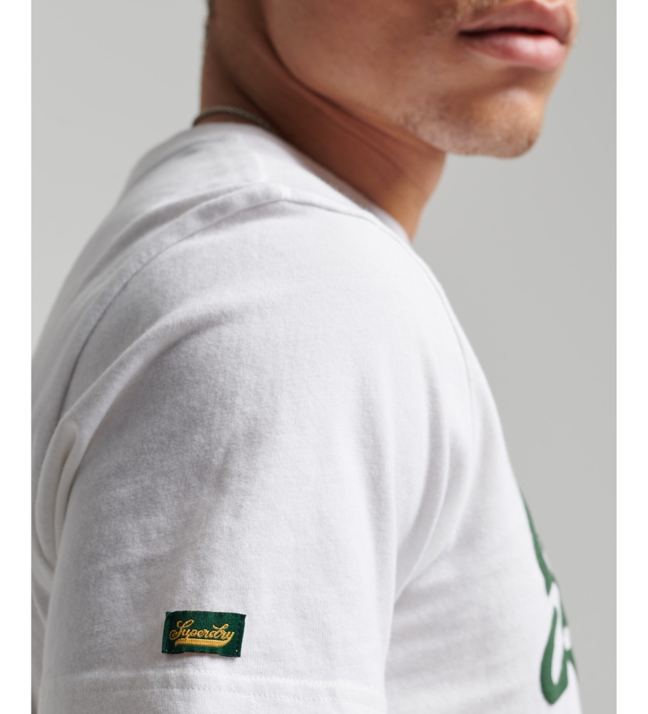 Camiseta Superdry Vintage Scripted College, branca