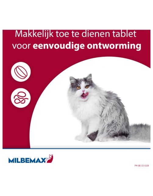Milbemax Milbemax Kitten & Kat - Anti wormenmiddel - 2 tab 0.5 Tot 2 Kg