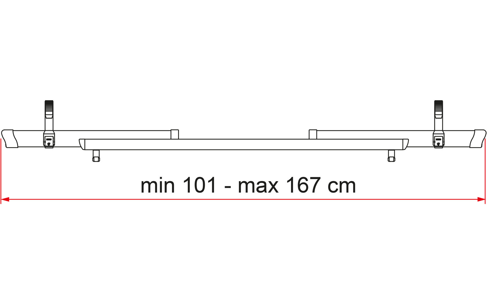 Fiamma Fahrradträger Zusatzschiene Kit Rail Premium 48