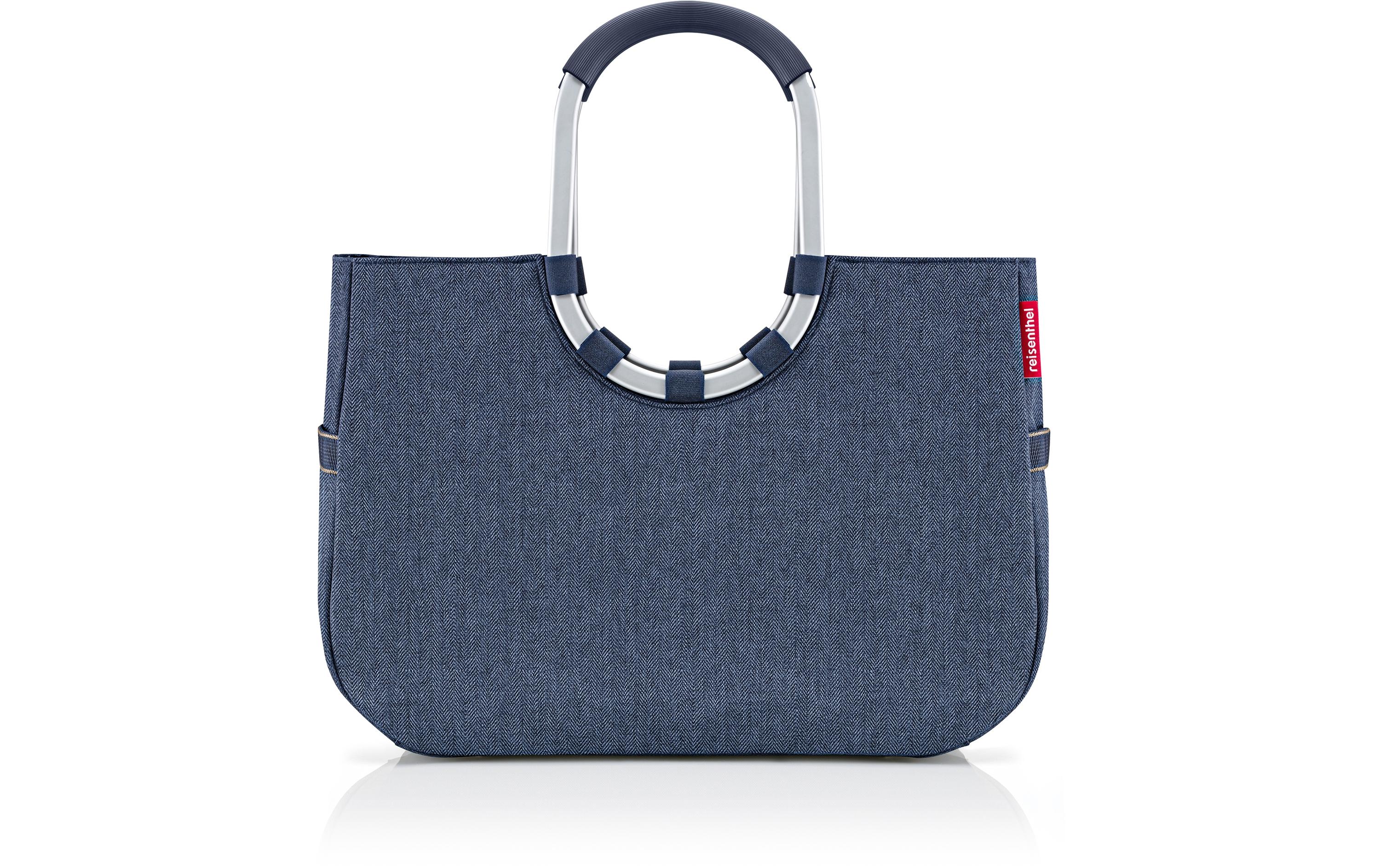 Einkaufskorb Loopshopper L Herringbone Dark BlueEinkaufstasche