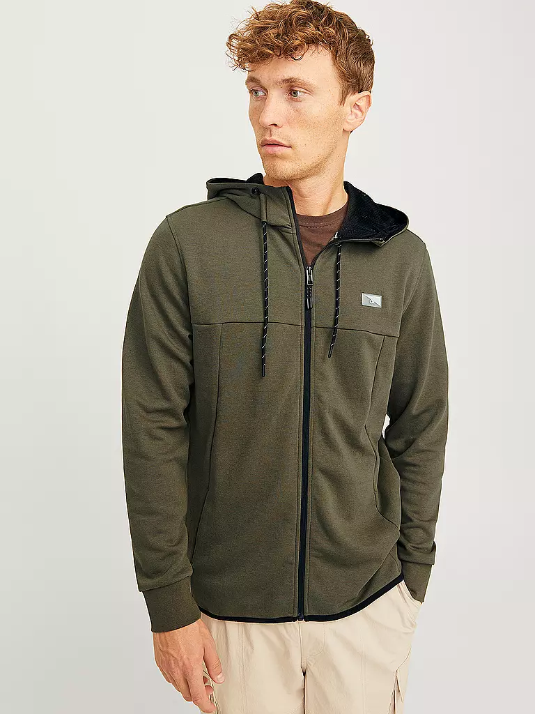 JACK & JONES Sweatjacke JCOAIR olive