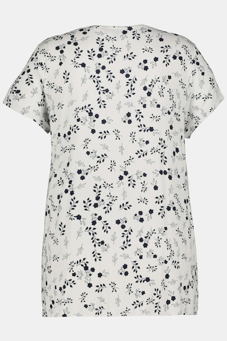 Bellieva-Shirt, doppellagig, Still Top, 3/4-Ärmel, Muster
