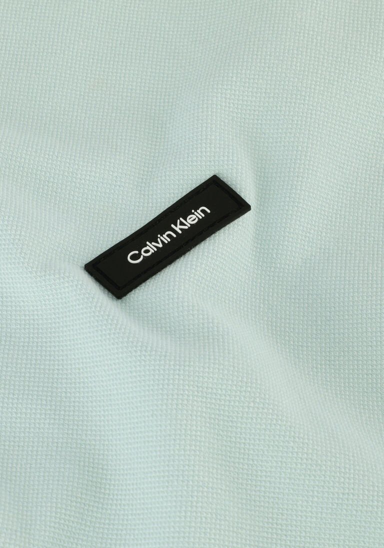 CALVIN KLEIN lichtblauwe calvin klein polo stretch pique slim button polo