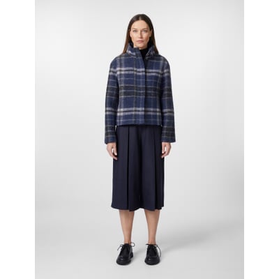 Damen-Karojacke, Blautöne