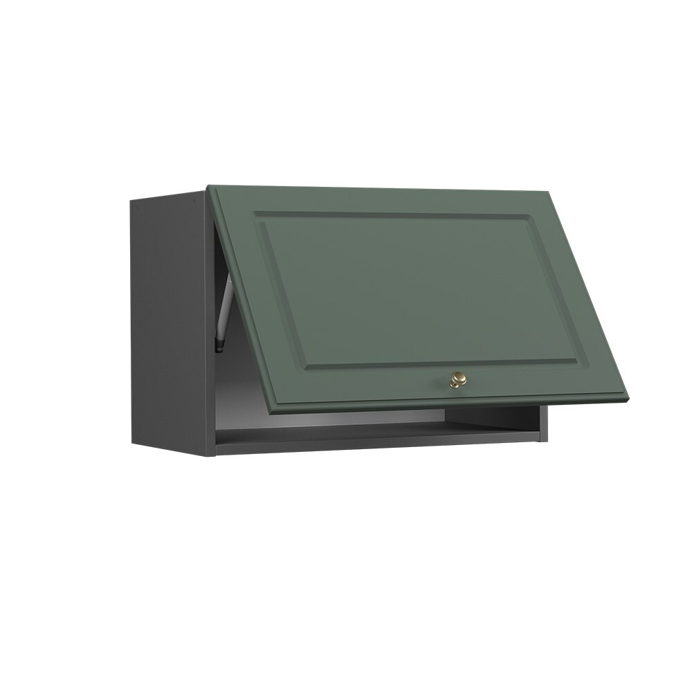 Vicco Hängeschrank Küchenschrank Küchenmöbel Fame-Line Anthrazit Grün-Gold Landhaus 60 cm Küche Einbauküche Hängeschrank Klapptür Dunstabzugshaube Küchenzeile