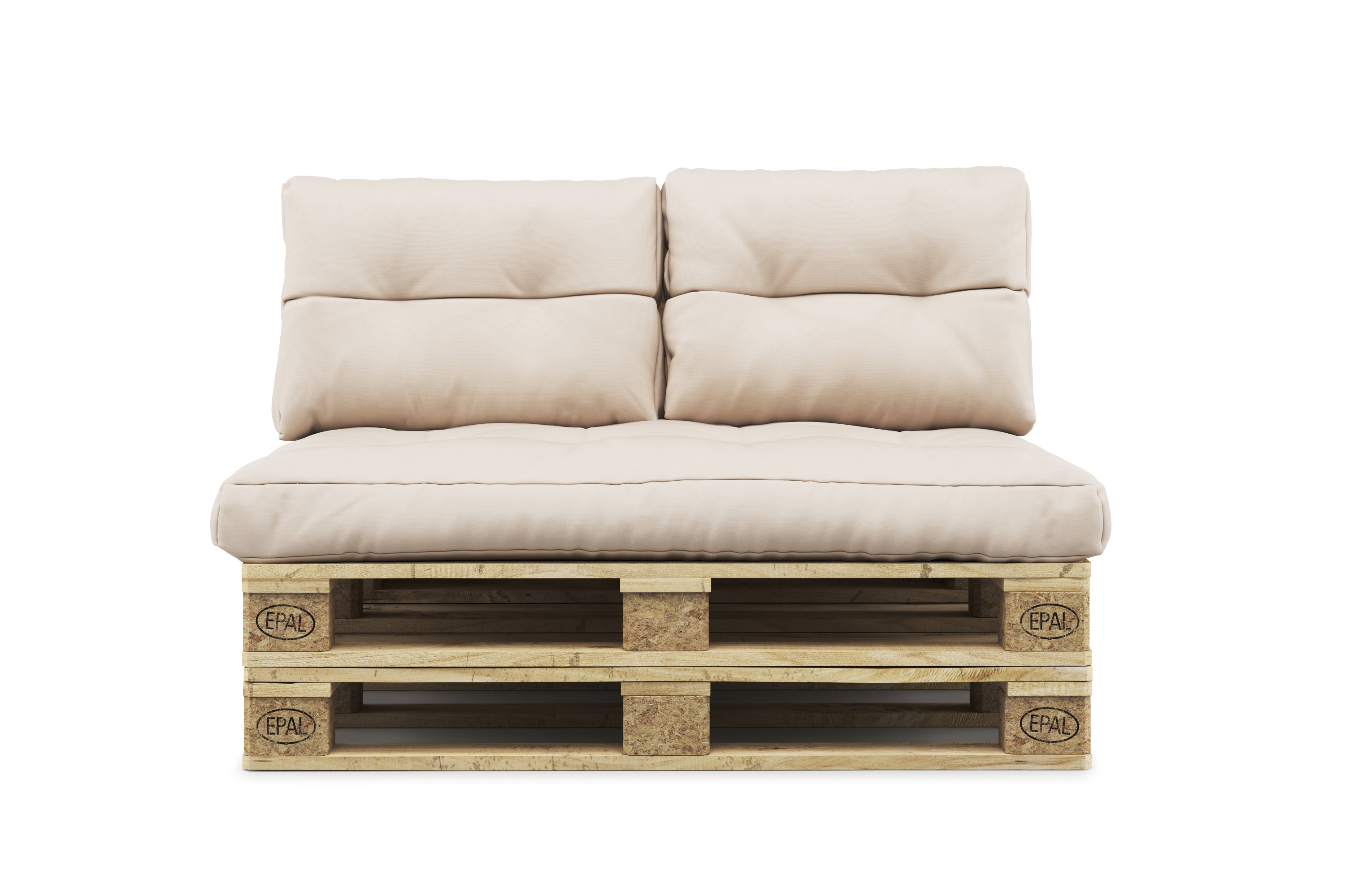 Palettenkissen Set 3-teilig beige