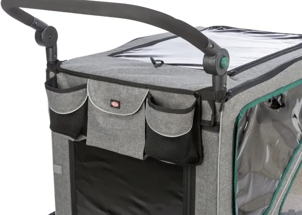 Trixie Bicycle trailer, S: 64 × 92 × 80/130 cm, grey/sage