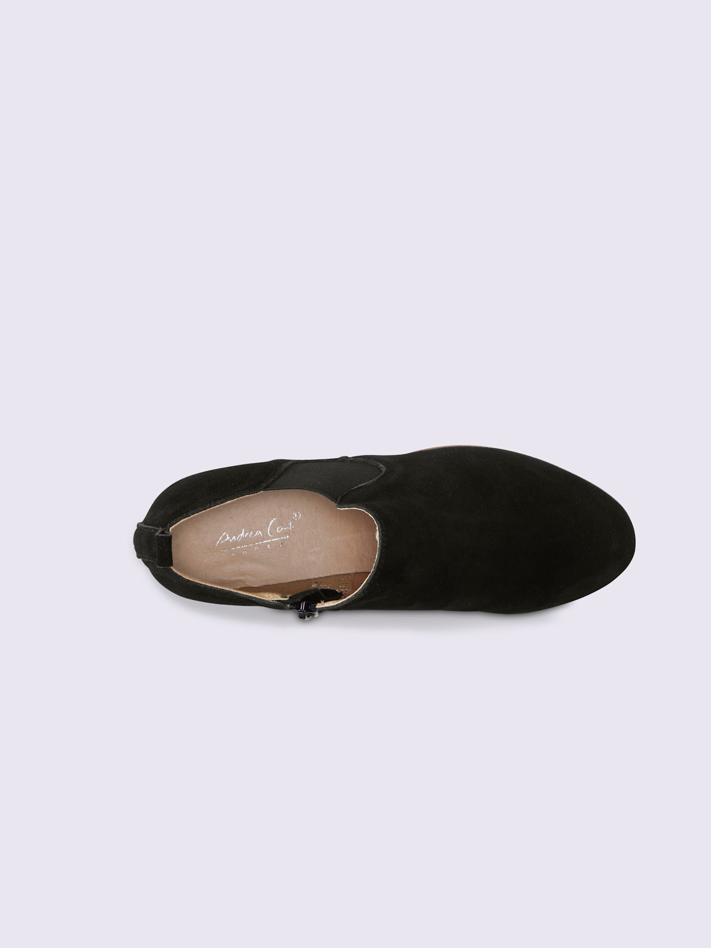 Bottines cuir velours de vache.