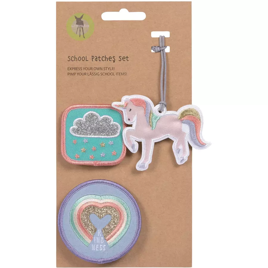 LÄSSIG School Patches Set Unicorn glitter