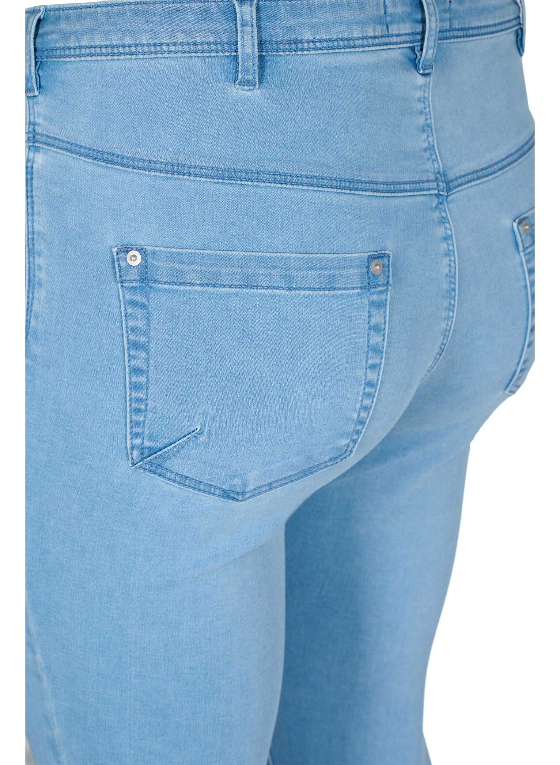 Cropped Amy jeans med lynlås