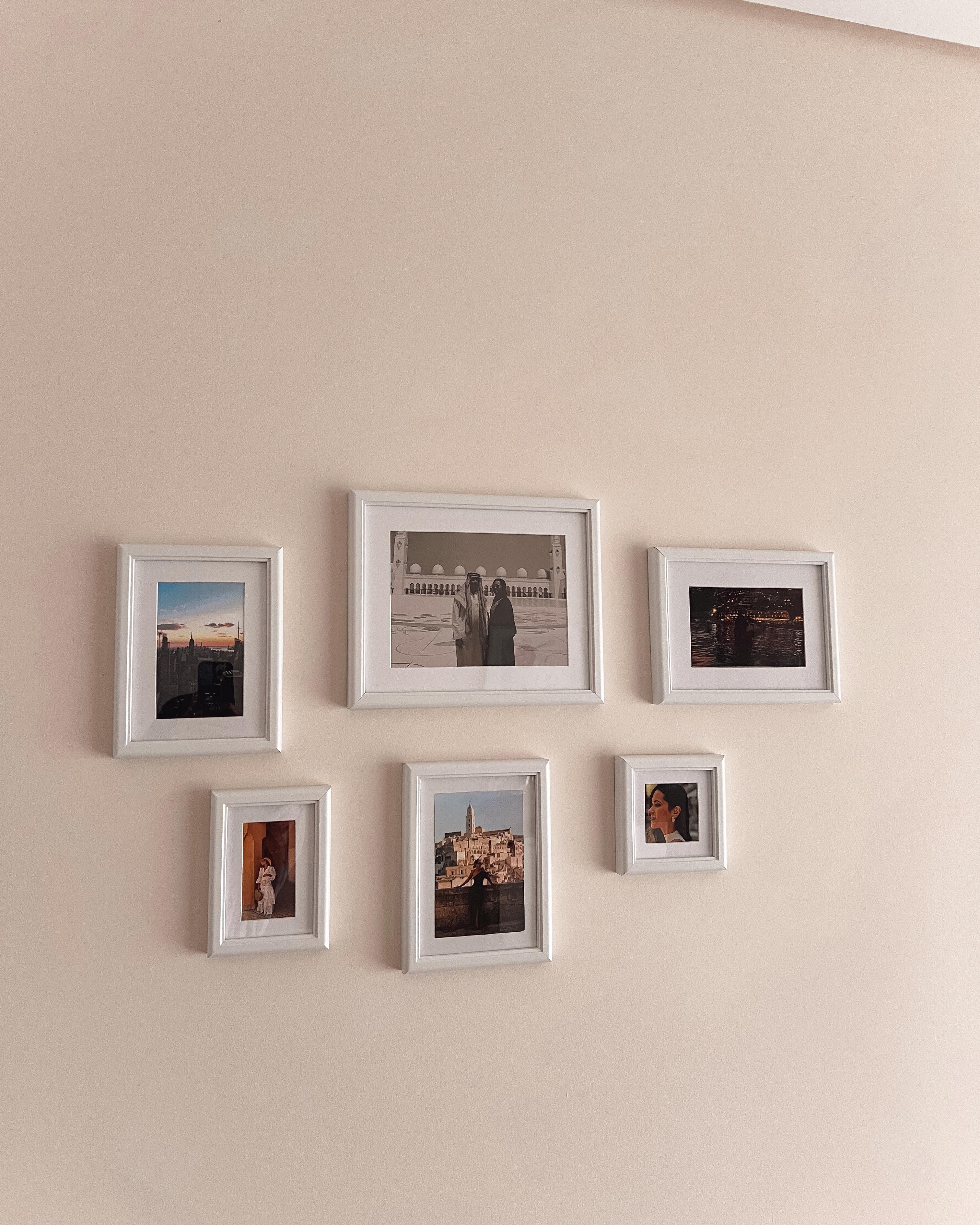 Set van 6 fotolijsten ZINARE Landschap Wit