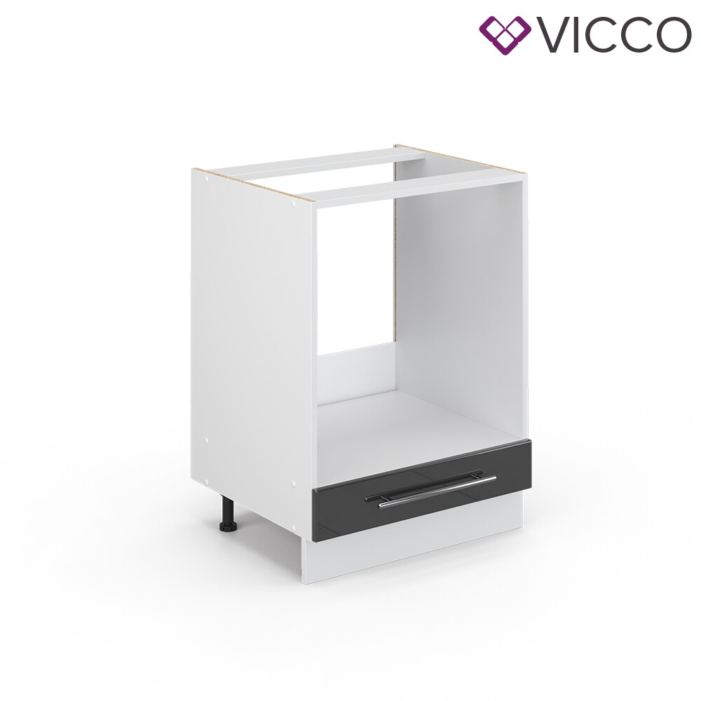 VICCO Herdumbauschrank 60 cm Anthrazit Küchenzeile Unterschrank Fame