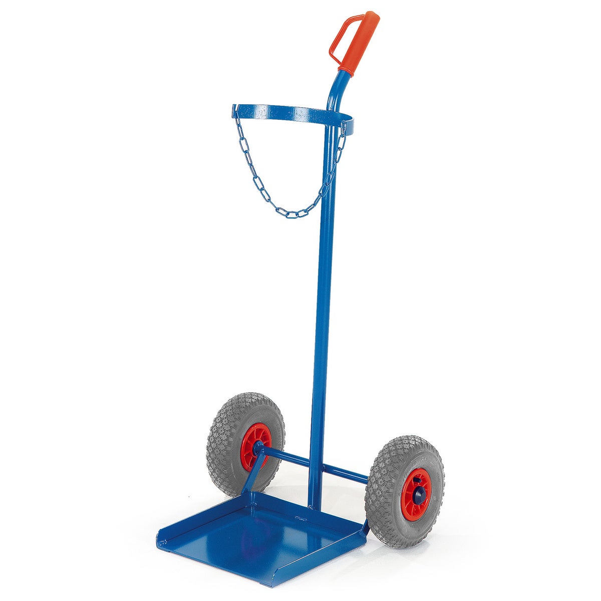 Propaangasfleswagen, laadvermogen 100 kg voor 1 gasfles Ø 320 mm, luchtbanden