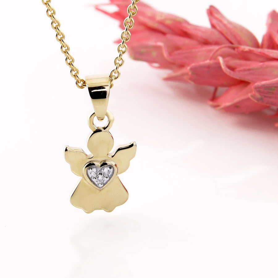 Acalee Kinder-Halskette mit Engel Gold 333  8K gold