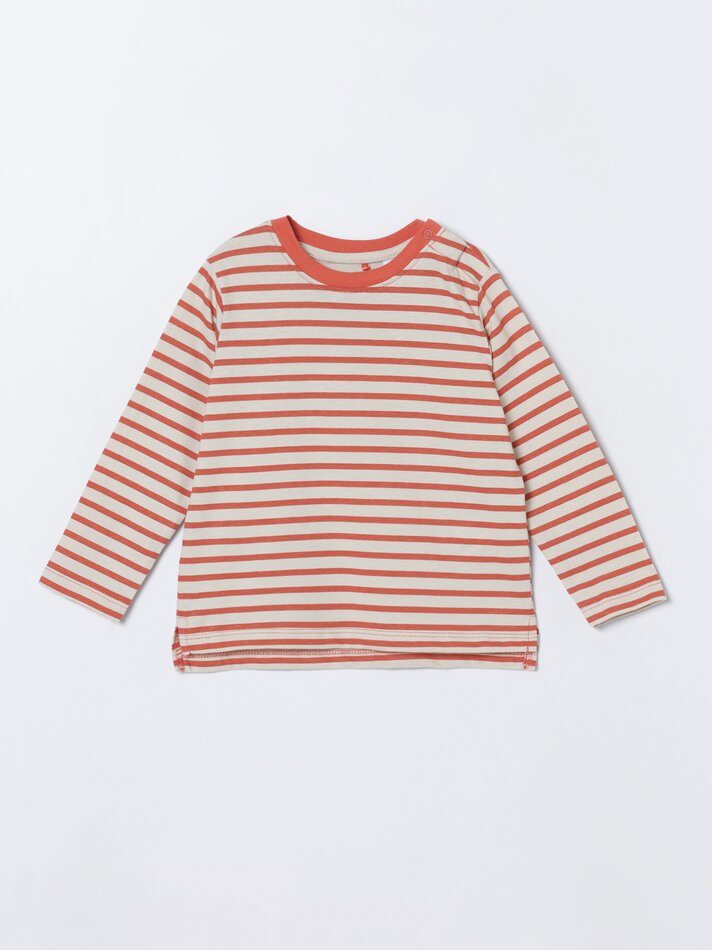 Conjunto com 2 camisetas de manga comprida lisas e estampadas - Azul Marinho Escuro