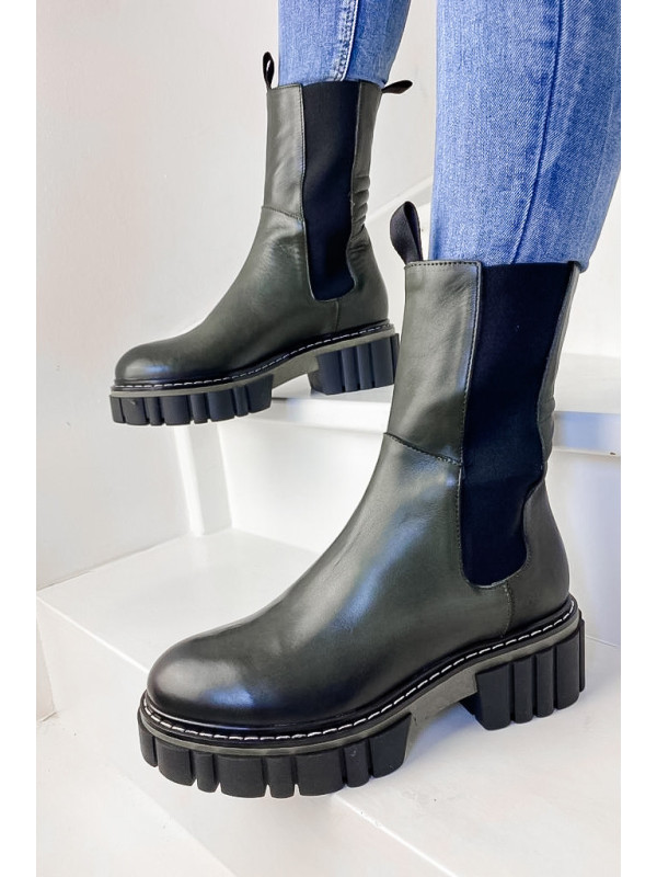 Bottines E502E3 Dark Green - Semerdjian