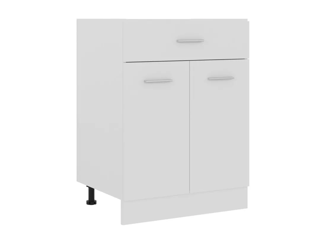 Armoire de plancher à tiroir Blanc 60x46x81,5cm Bois ingénierie