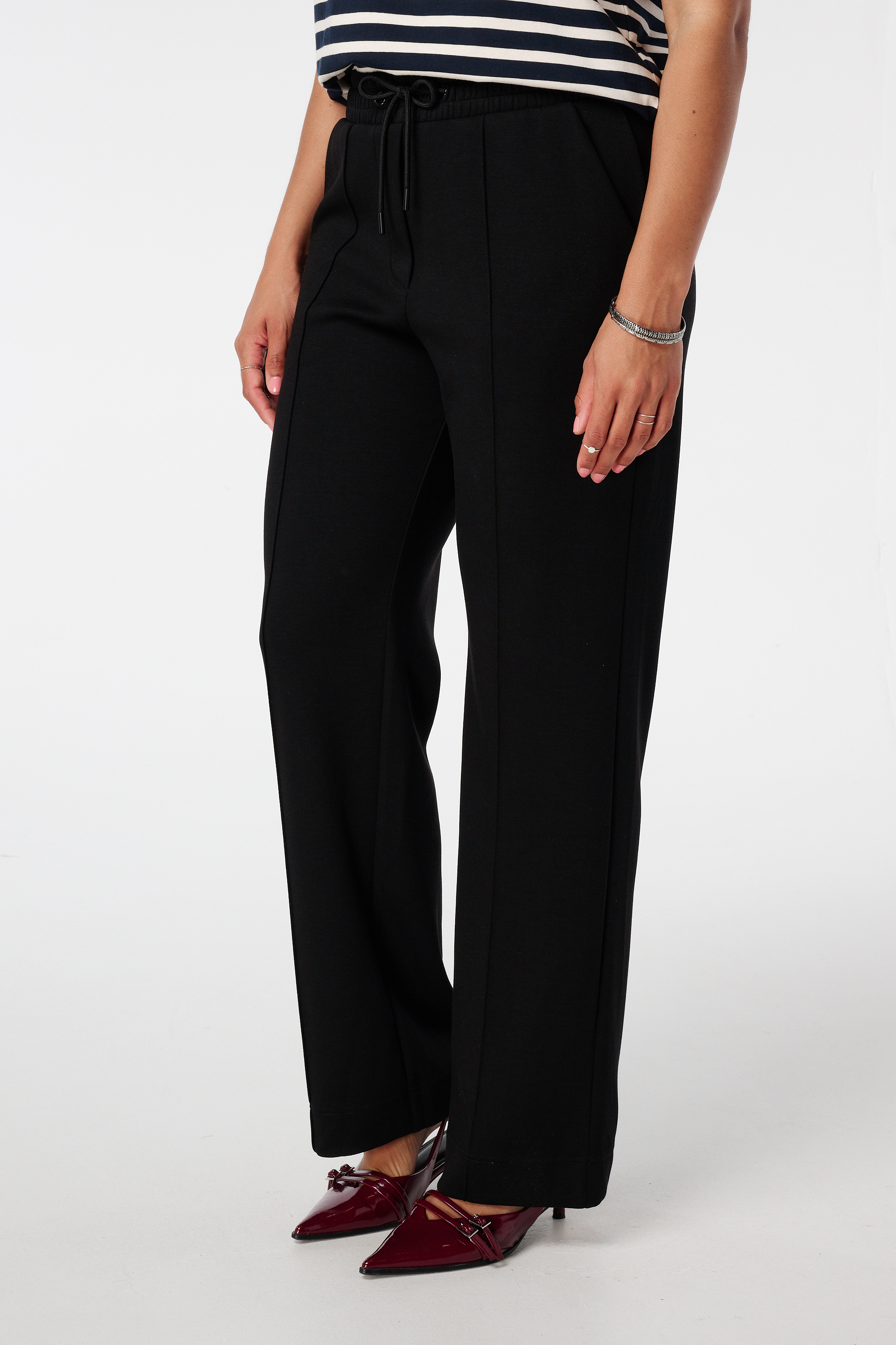 Broek met deelnaad Zwart