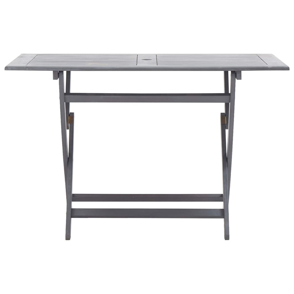 Mobilier à dîner de jardin 5 pièces bois d'acacia massif gris