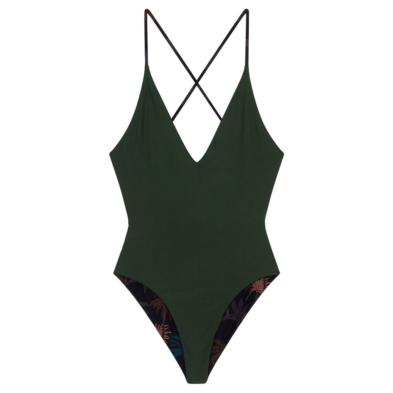 Wild Maillot de bain 1 pièce Anastasia noir/vert