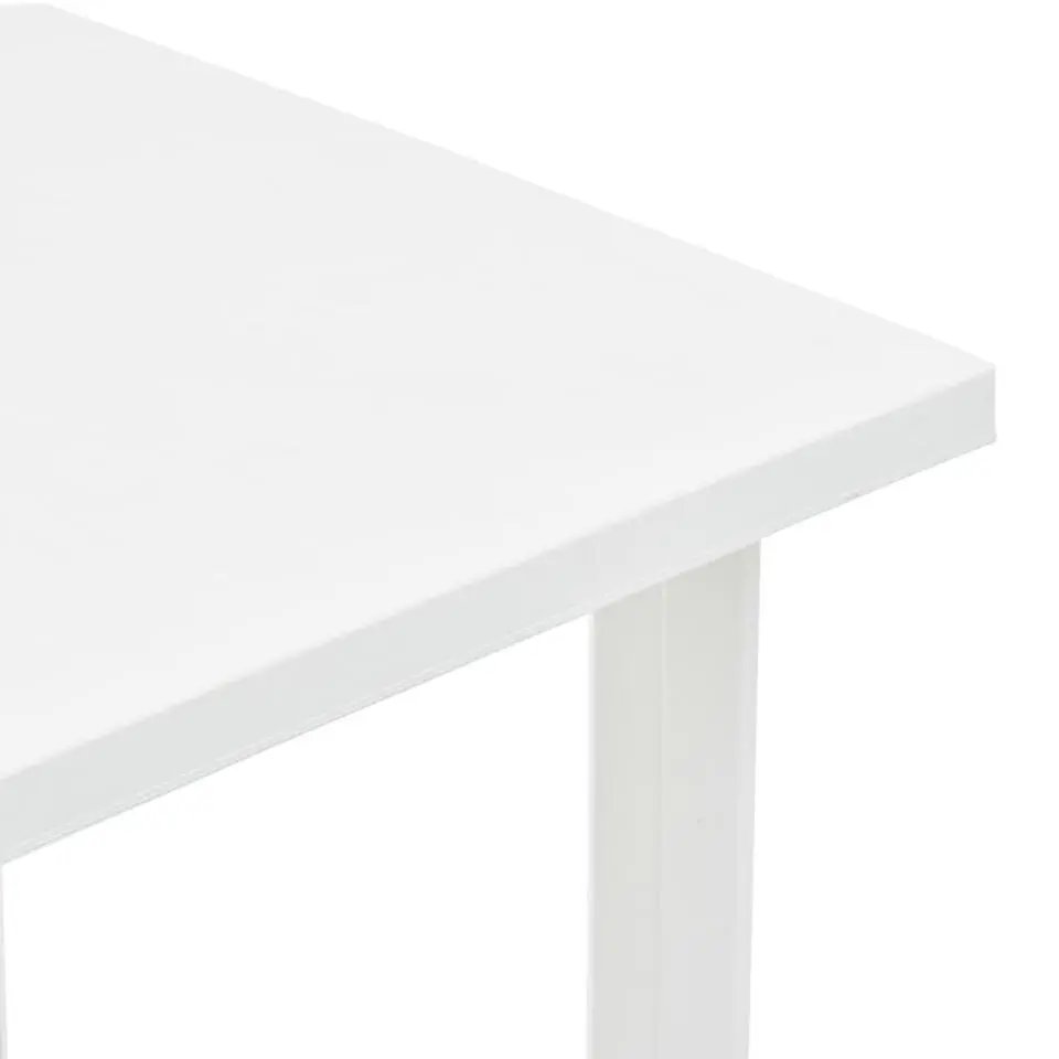 vidaXL - Tuintafel - Wit - Kunststof