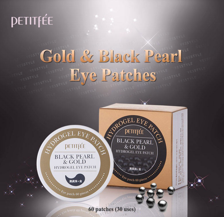 PETITFEE - Zwarte parel & gouden ooglapje 60 stuks