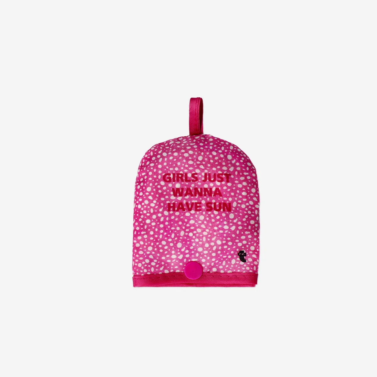 Pink rund foldbar vifte