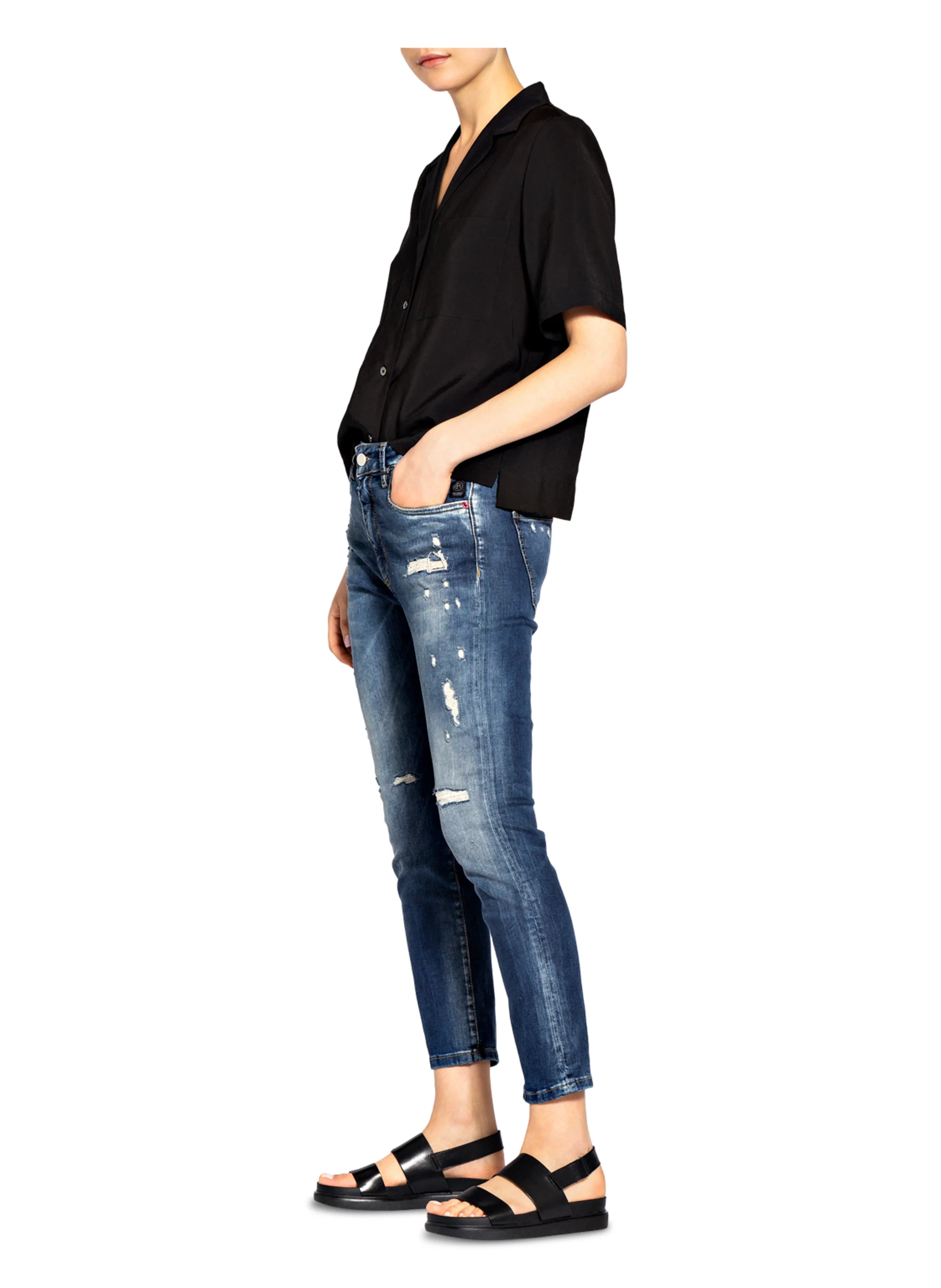 ELIAS RUMELIS 7/8- Boyfriend Jeans LEONA