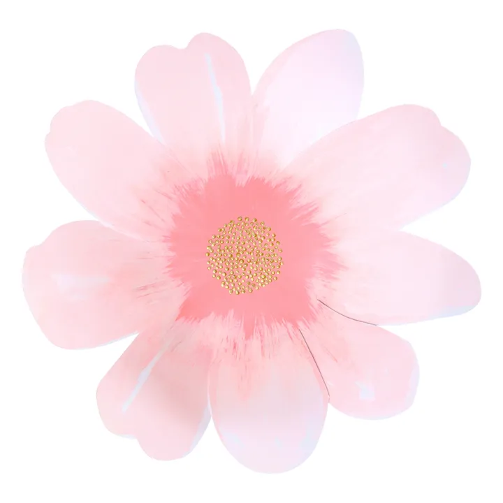 Meri Meri Grandes assiettes creuses en carton Fleurs - Set de 8