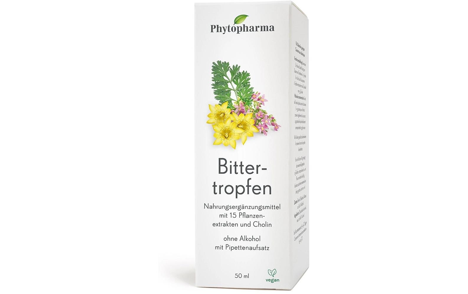 Bittertropfen 50 mlNahrungsergänzungsmittel mit 15 Pflanzenextrakten
