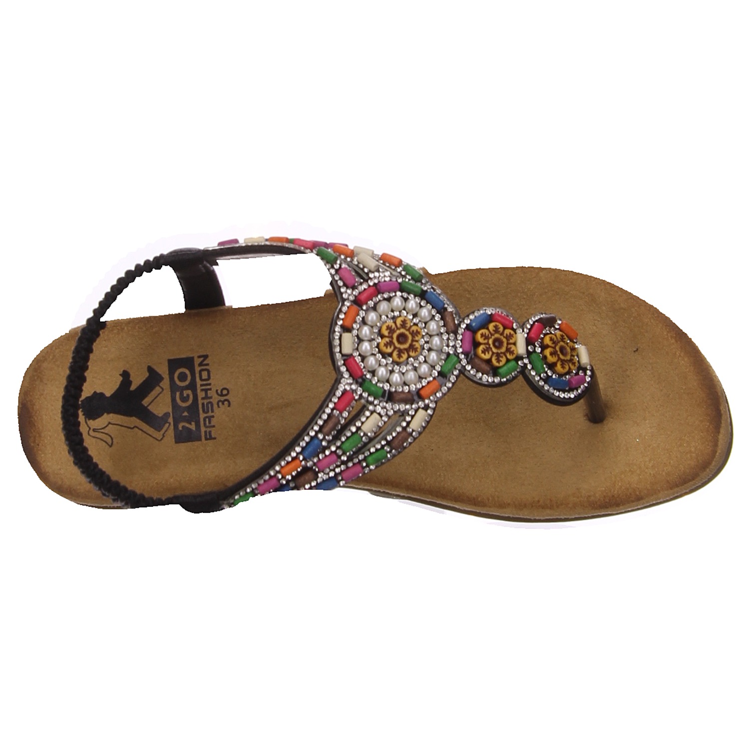 2 Go Shoe Sandalen kombi schwarz
