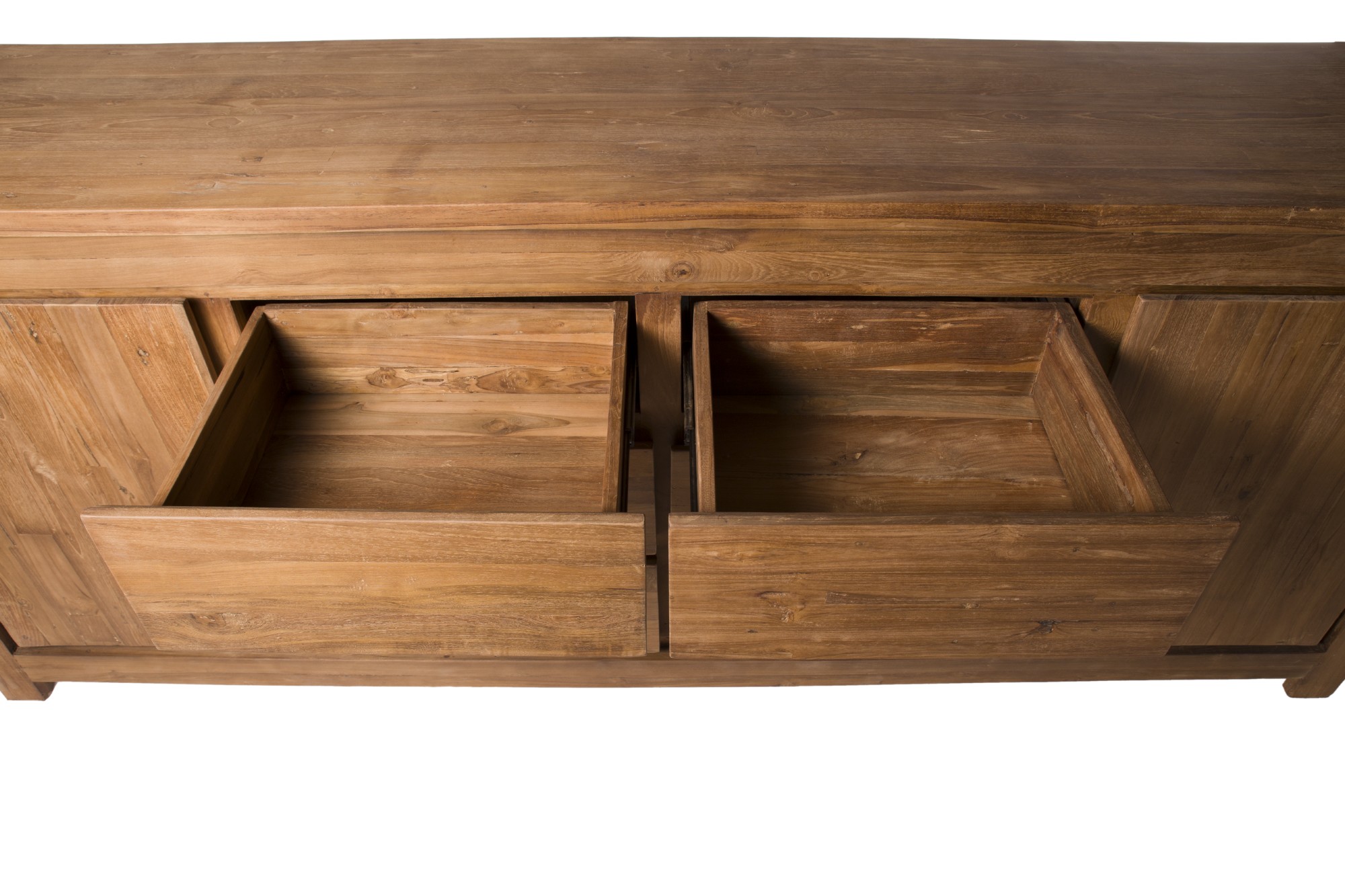 Sideboard aus Teak, 2 Türen, 6 Schubladen, B 220 cm, H 90 cm, T 45 cm von fischer's lagerhaus