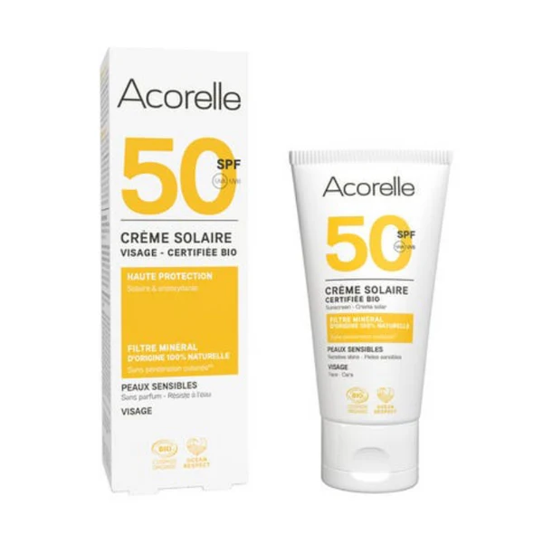 Acorelle Crème Solaire Visage SPF 50 50 mL