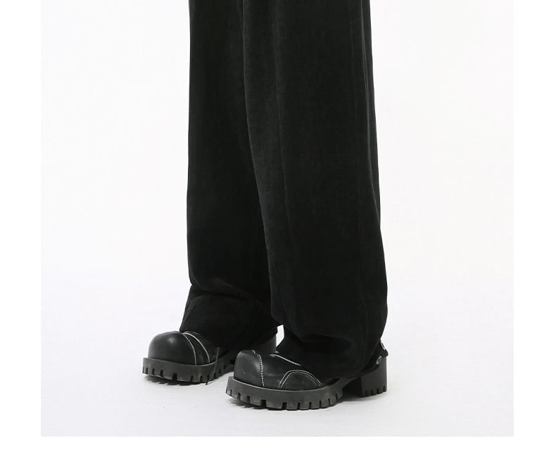 FAERIS - Hoge taille effen wijde broek