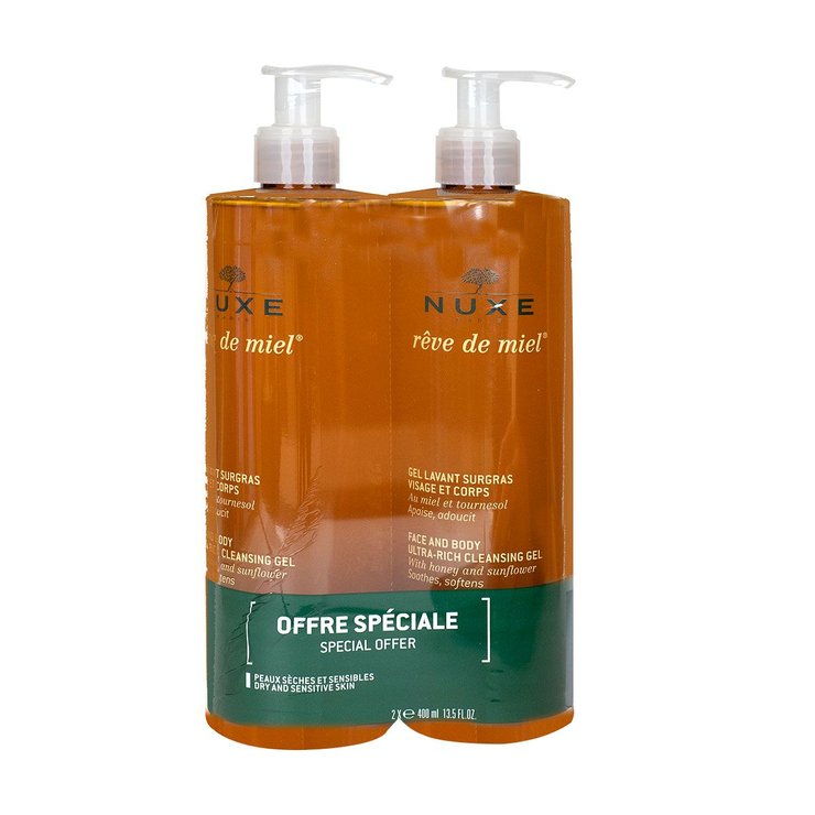 Rêve de miel gel lavant 2x400ml