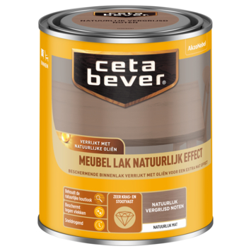 CetaBever Meubellak Natuurlijk Effect vergrijsd noten 750 ml