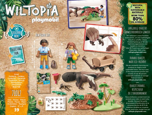 Playmobil® Konstruktions-Spielset »Wiltopia - Ameisenbärpflege (71012), Wiltopia« teilweise aus recyceltem Material; Made in Germany