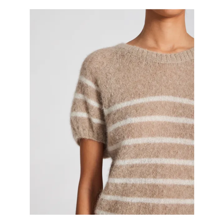 GAI+LISVA Pull Mollie Rayures Alpaga | Beige